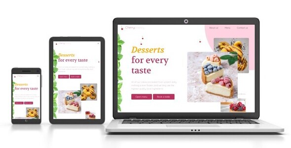 Adaptive display of the site